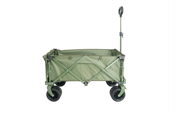 Big Wheels Natural Style With Open Tailgate Beach Folding Wagon