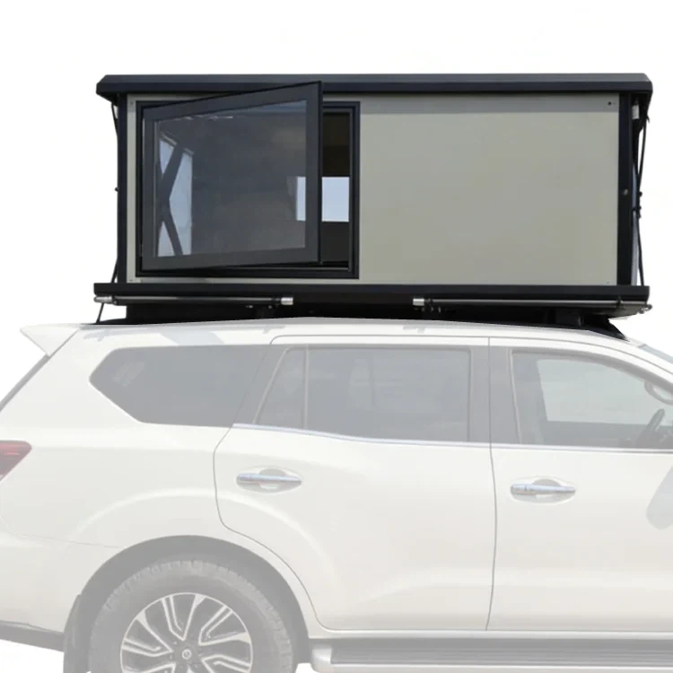 Electric HardShell Aluminum Rooftop Tent With Balcony factory
